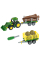 Трактор Klein John Deere з дерев'яним візком та візком для сіна (3906)